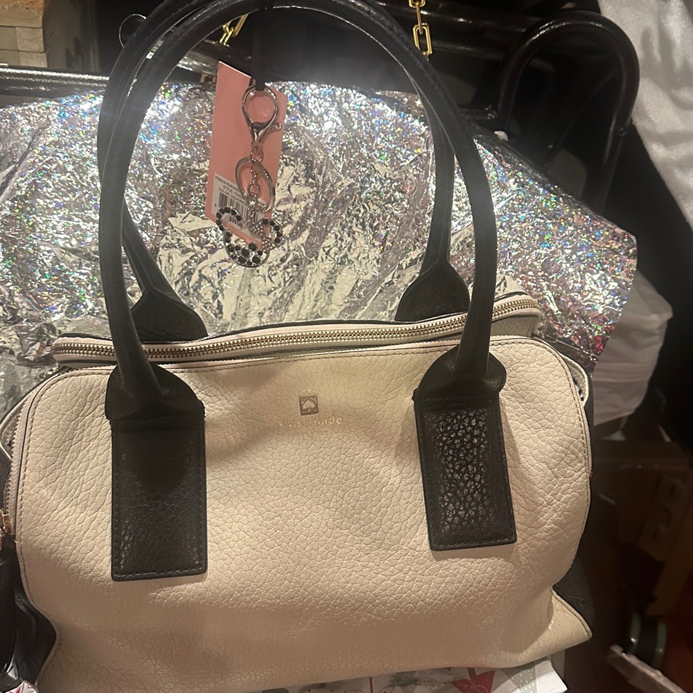 Kate Spade Black and Cream Satchel